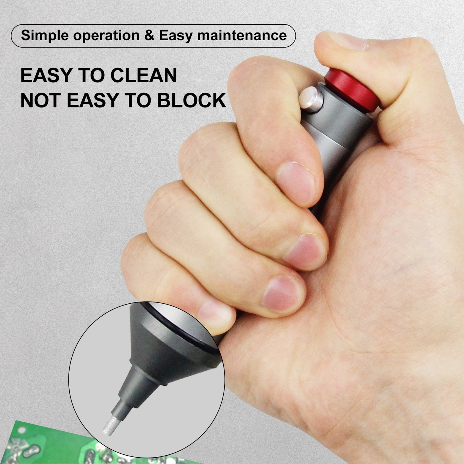 1*Silicone Tip Solder Sucker Pump Remover Engineer Desoldering Pump Tool