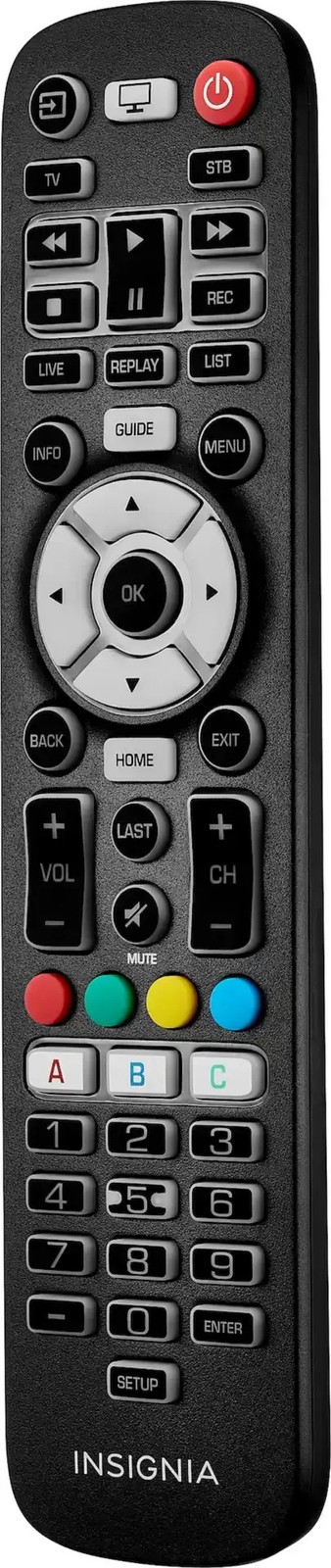 Insignia - 3 Device Universal Remote Control Replacement - Black