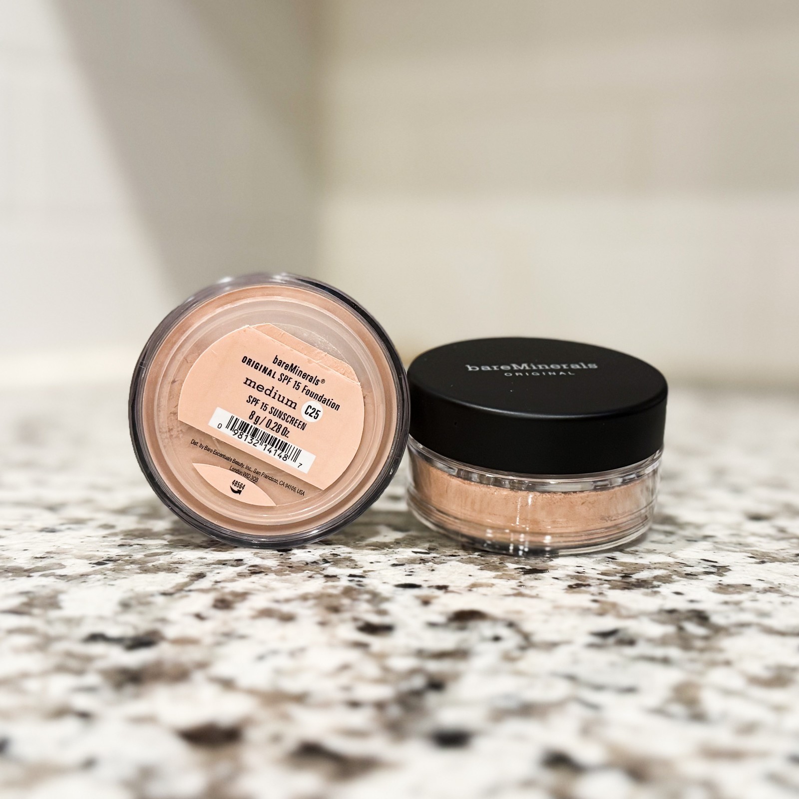 *2-PACK*  bareMinerals Original SPF 15 Foundation MEDIUM C25 XL 8g ~ NEW/SEALED