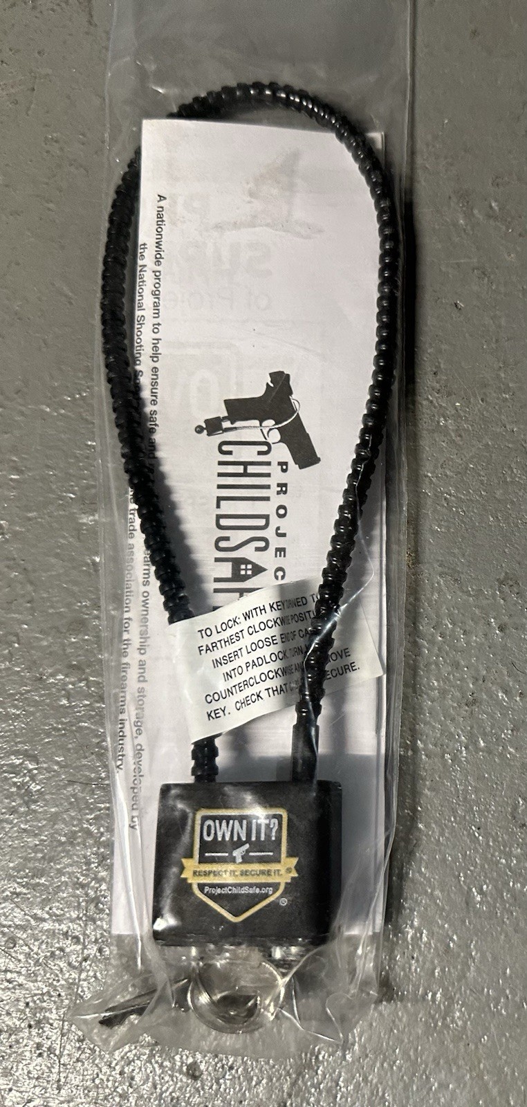 National Shooting Safety Gun Safety Cable Lock FREE SHIPPING Pistol