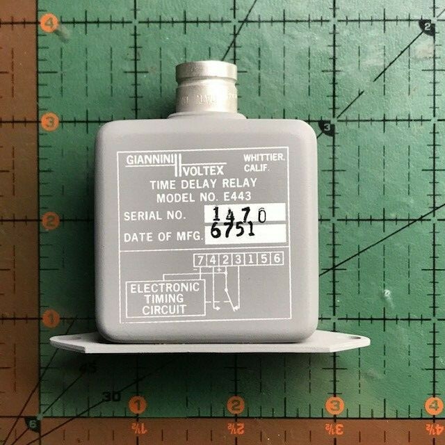 E443 Giannini Voltex Aircraft Time Delay Relay Avionics Surplus Unused New
