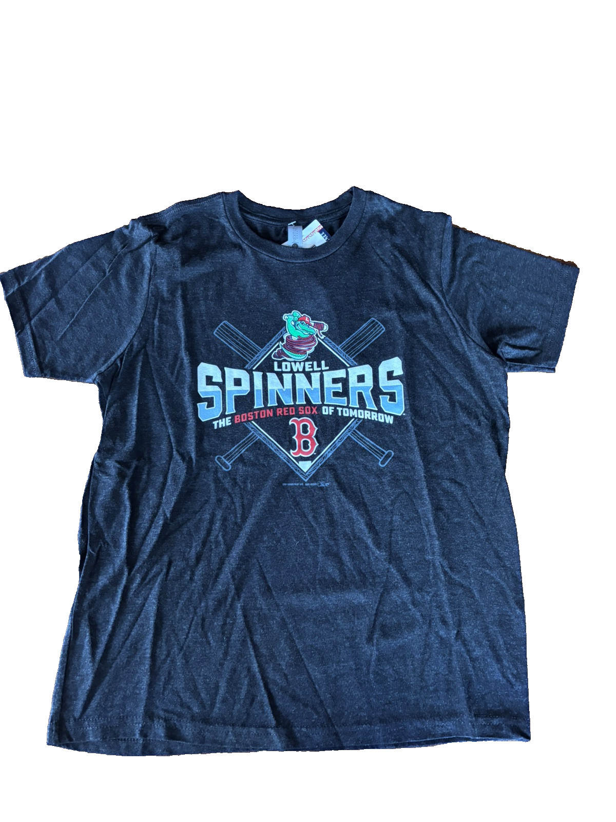 Lowell Spinners YOUTH Xl extra large t-shirt Boston Red Sox gray  (016)