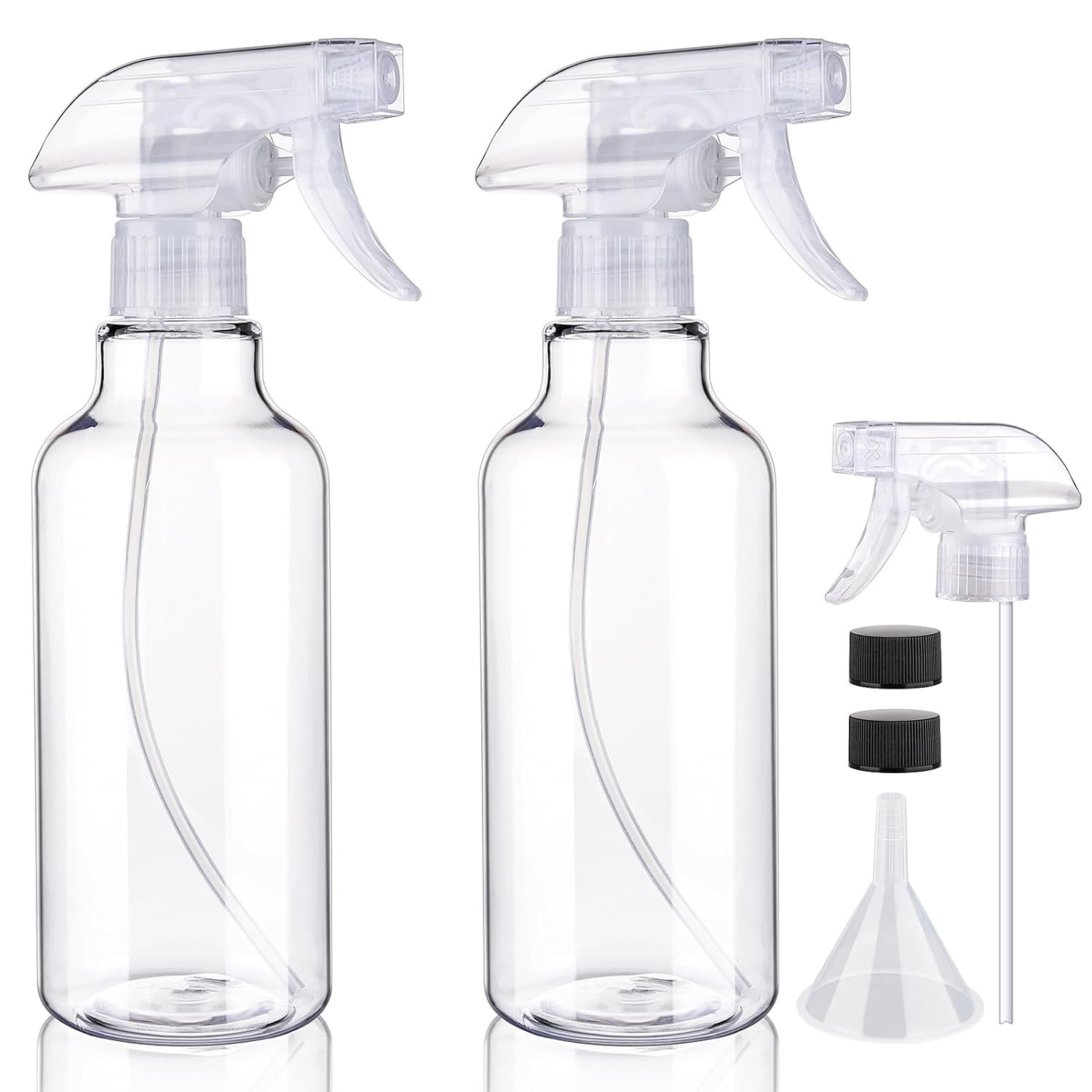 2 Pz Botellas Spray Plastico 500ml Reutilizables Niebla o Chorro Limpieza Claras