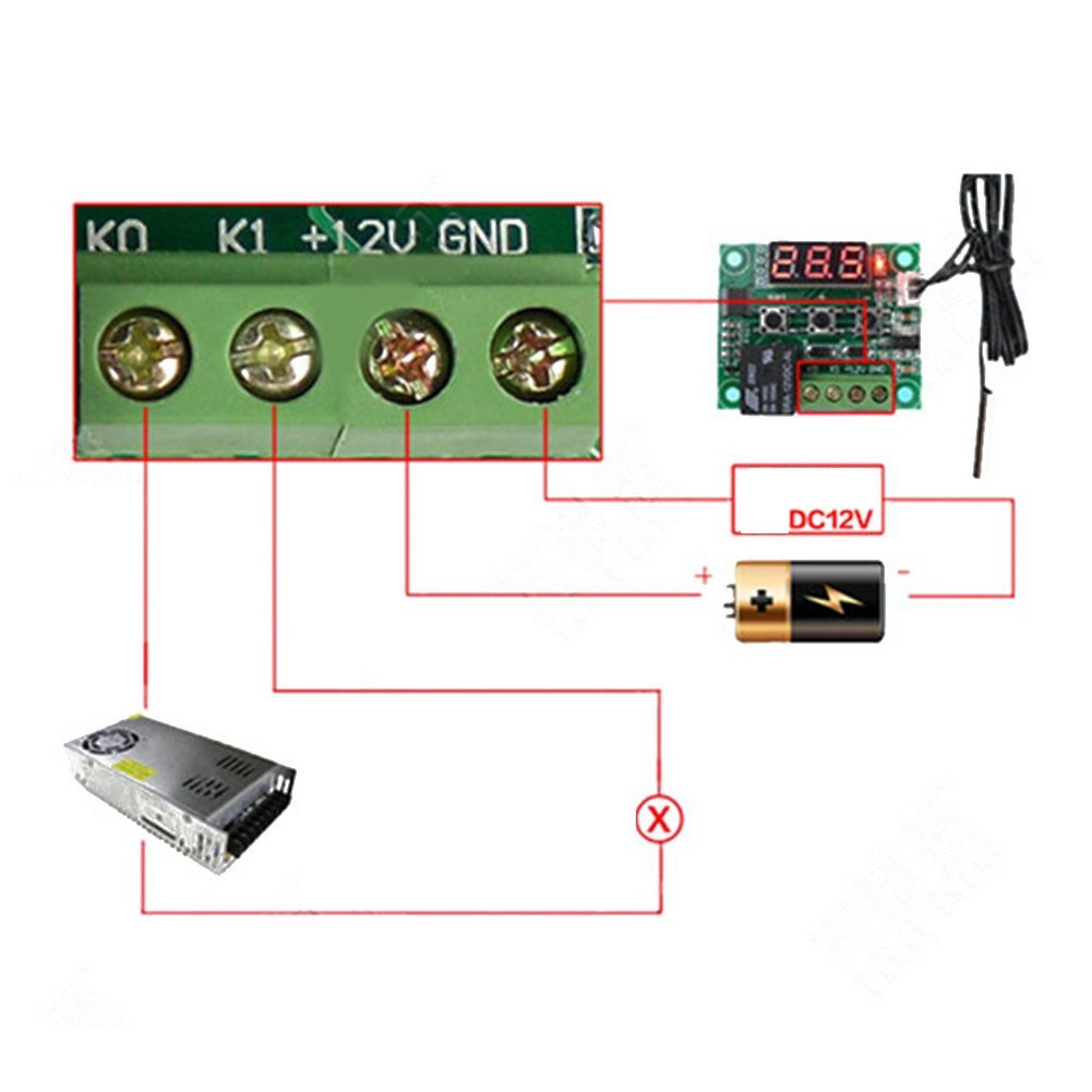 1XDigital Temperature Control Switch Sensor Module 1XAcrylic Clear Box Brand New