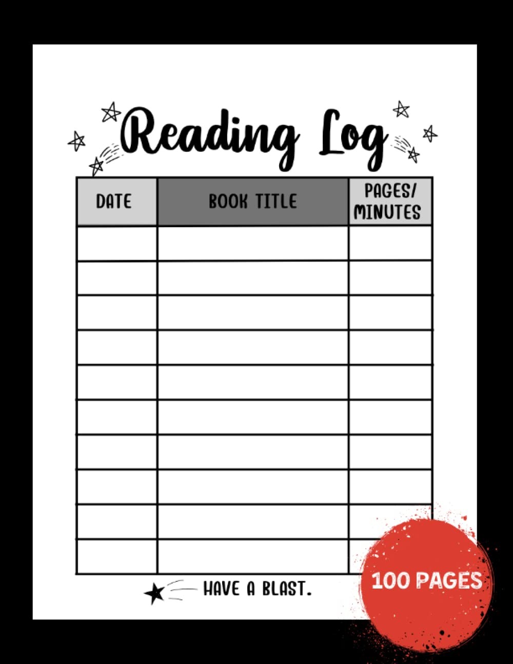 My Reading Log: Kids Reading Log Reading Journal For Ages 7-12 Record Chart A Si