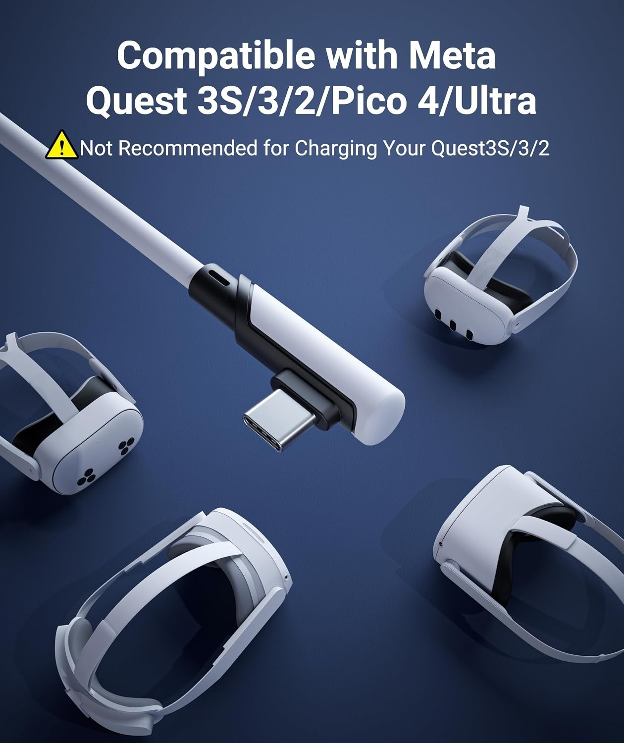 Durable 16FT USB-C Link Cable for PCVR - Designed for Oculus & Meta Quest