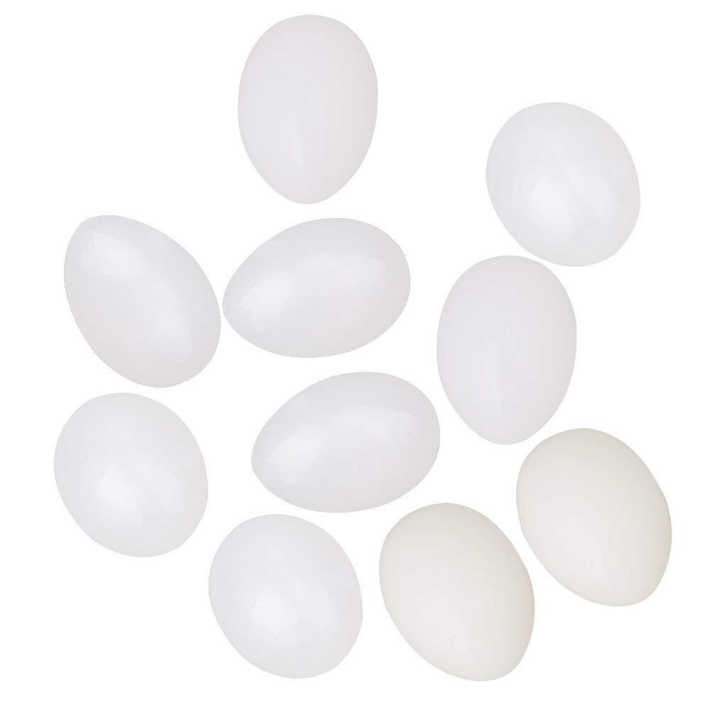 10pcs Plastic Fake Dummy Eggs White 36*26mm Replace real eggs High imitation