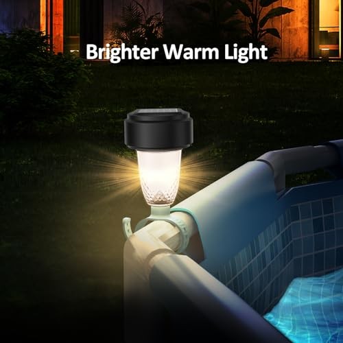 VICHTOP Solar Pool Lights - 6 Pack, Pool Light for Framed Above Ground 6-Pack