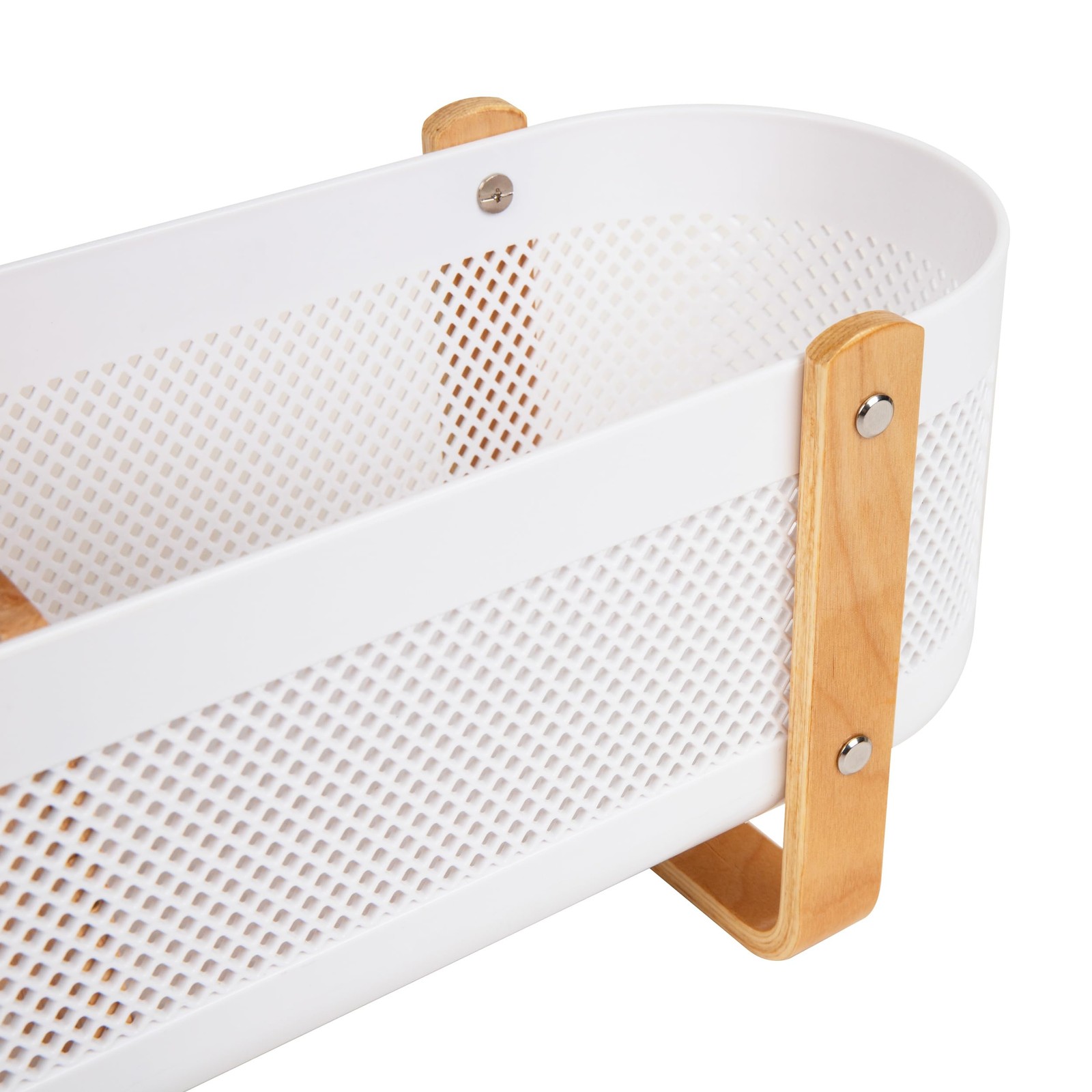 Mind Reader Divided Storage Basket Legs Accessory Holder Desktop Organization