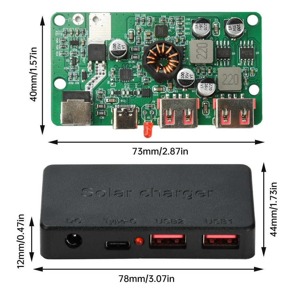 100W Solar Controller for 9V to 30V Input Voltage Range Solar Applications