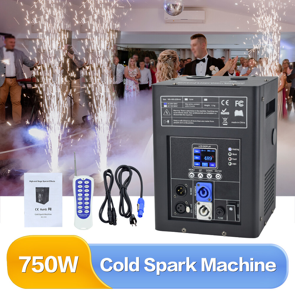 750W DMX Cold Spark Machine Firework Machine Stage Effect Show Gig Bar Wedding