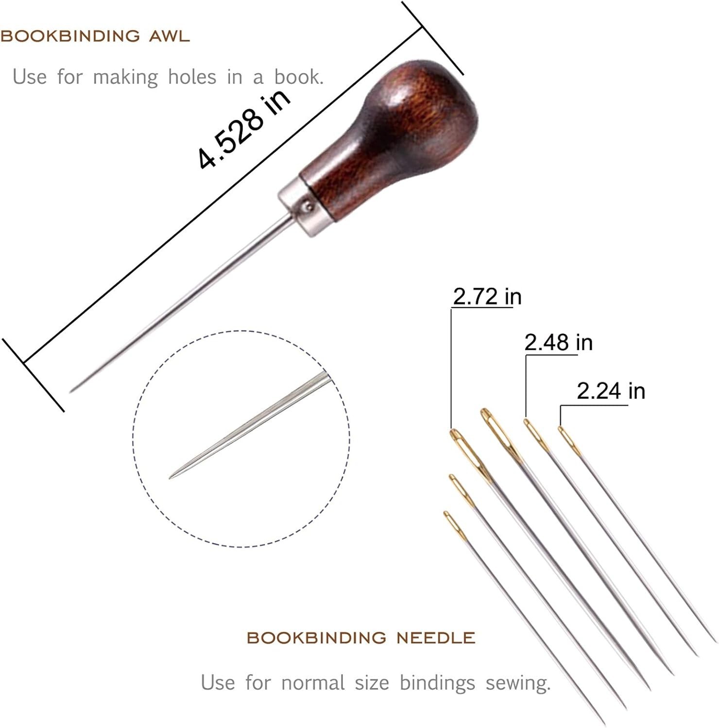 Bookbinding Kits, Bookbinding Supplies Hand Book Binding Starter Tools Set wi...
