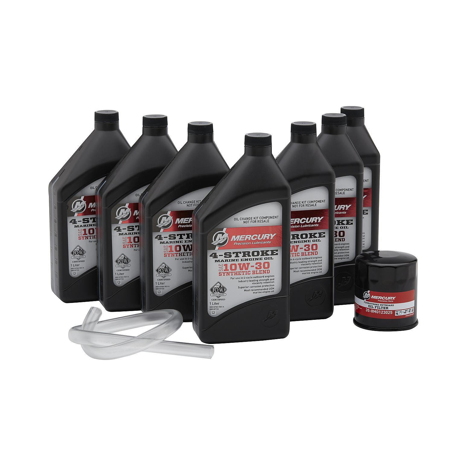 Mercury 10W-30 Oil Change Kit for V6/V8 175-300hp FourStroke Outboards 8M0187621