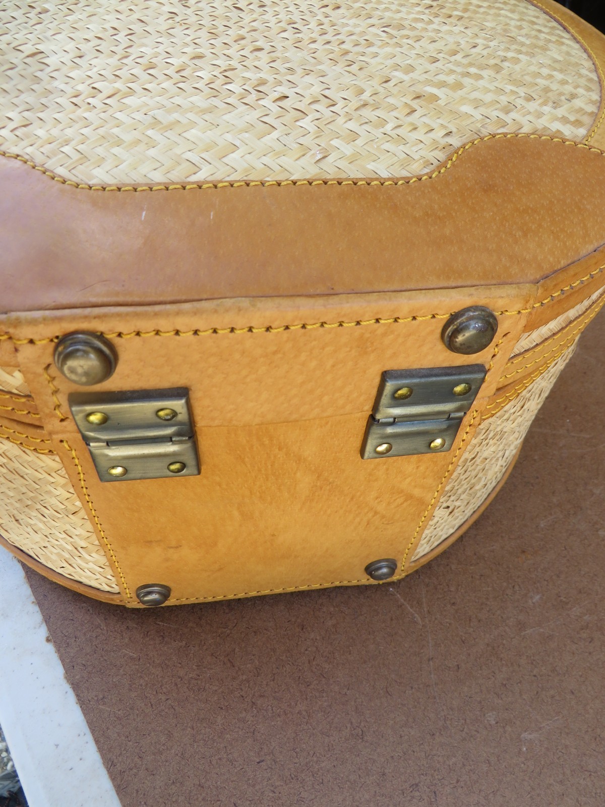 Pair-' Suitcase Baskets' w/Handles,Round- 'Hold Everything'
