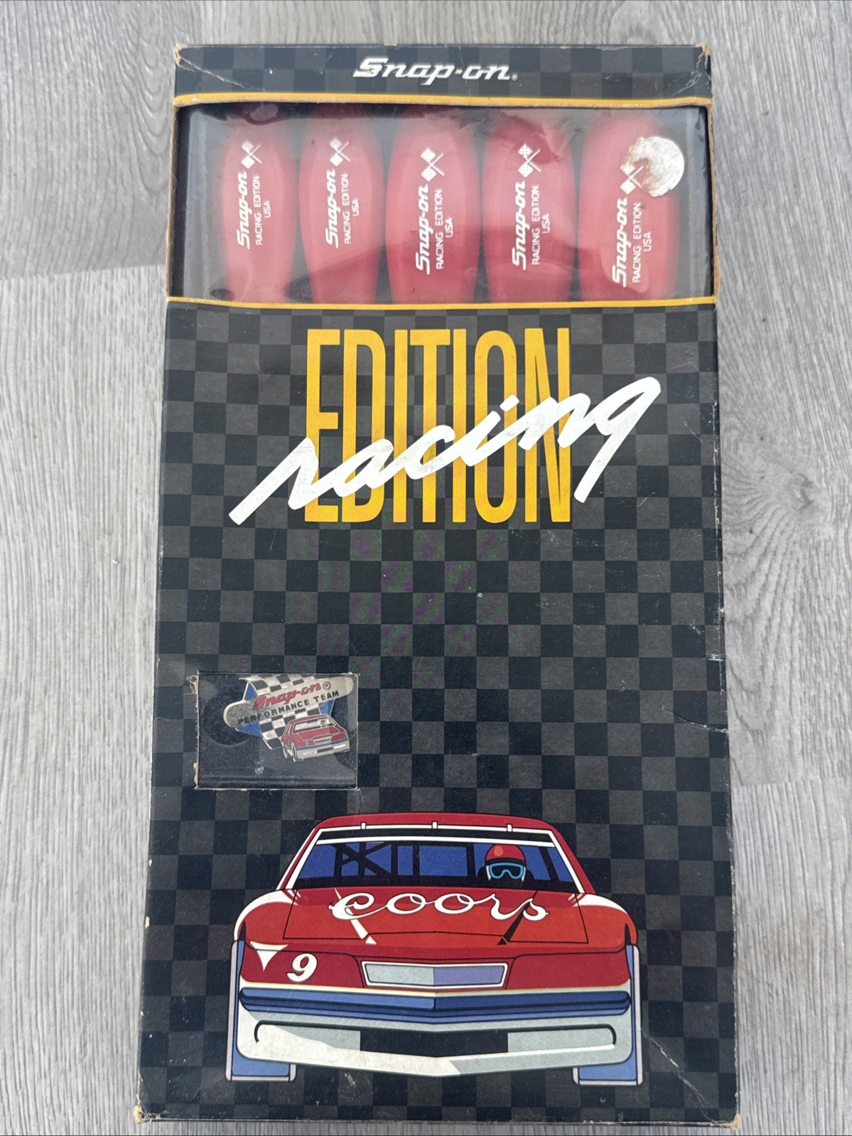 Snap-on Tools 5pc Racing Edition Screwdriver Set New Open Box With Lapel Pin JD