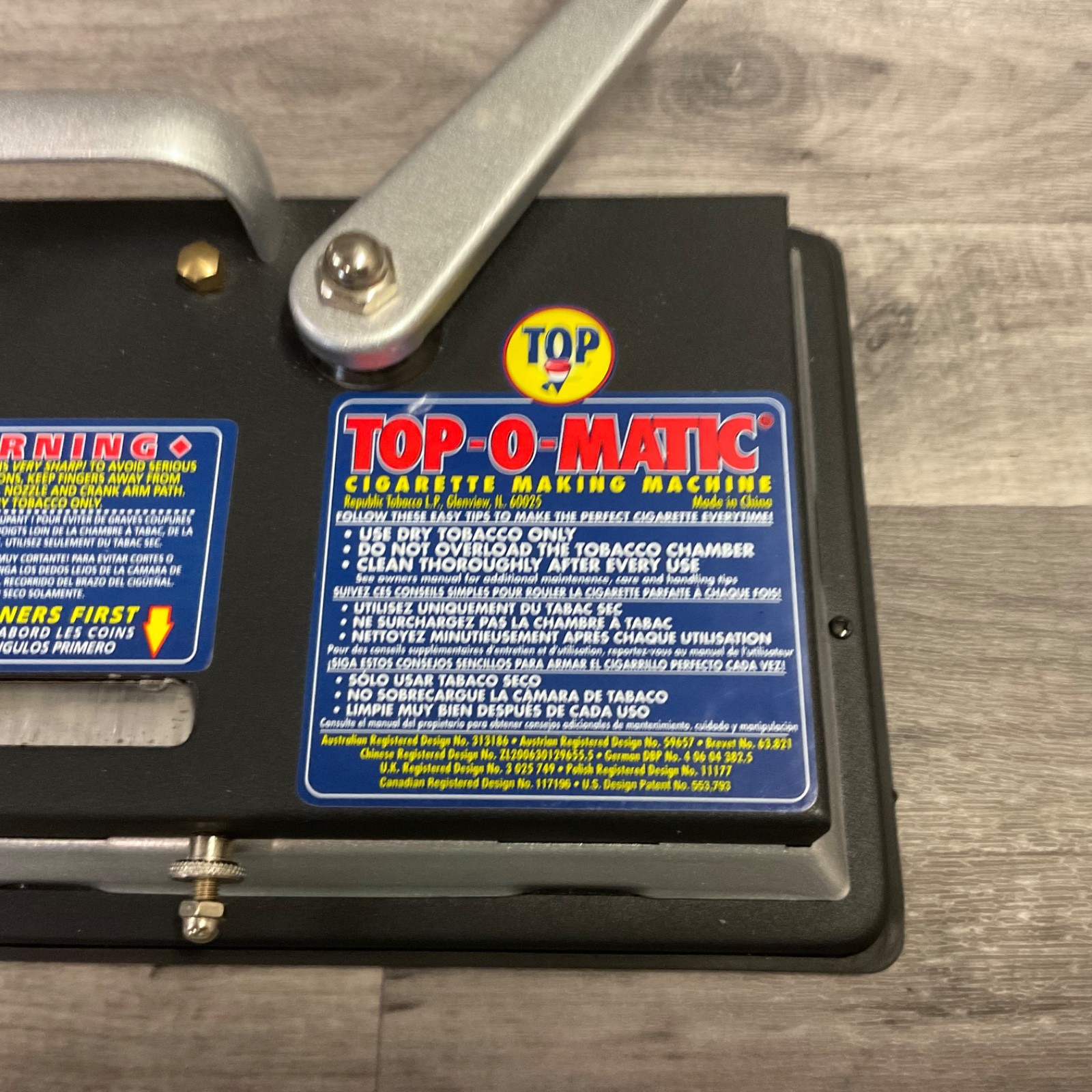 Top-O-Matic Cigarette Making Machine Republic Tobacco Smoking