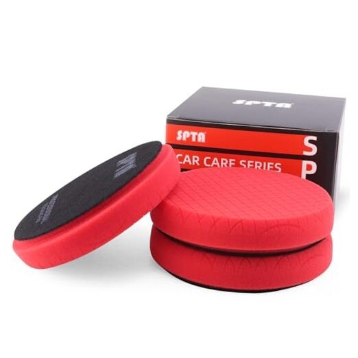 Red T10 Ultra-Fine Finishing Polishing Pad,  6.5inch 3Pcs Red T20 Buff and Wax