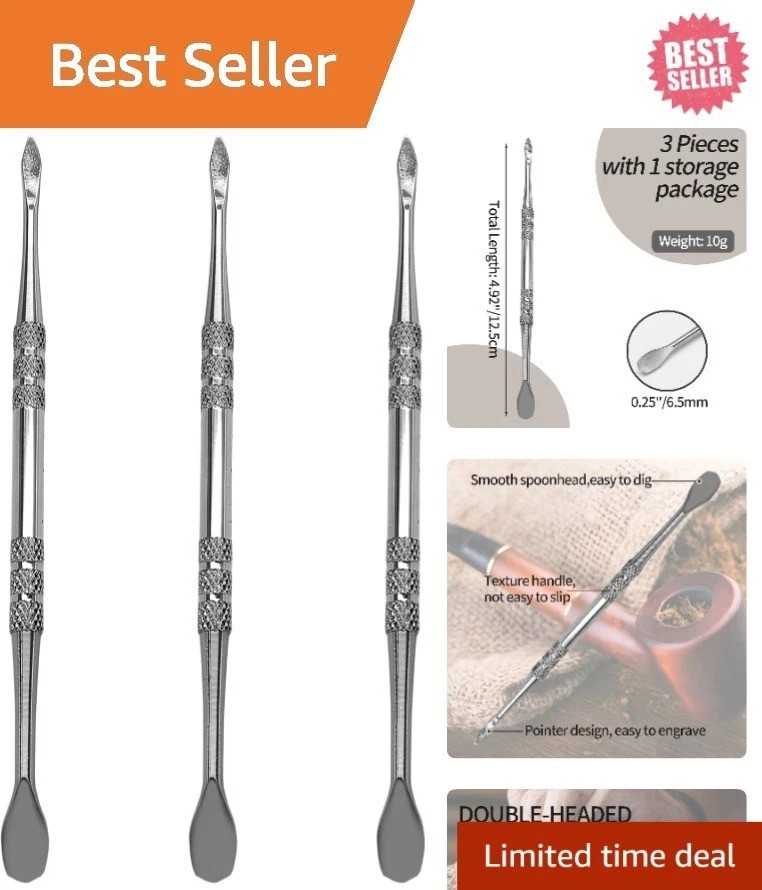 3PCS Charcoal Grey Wax Carving Tools -  Stainless Steel Sculpting Kit