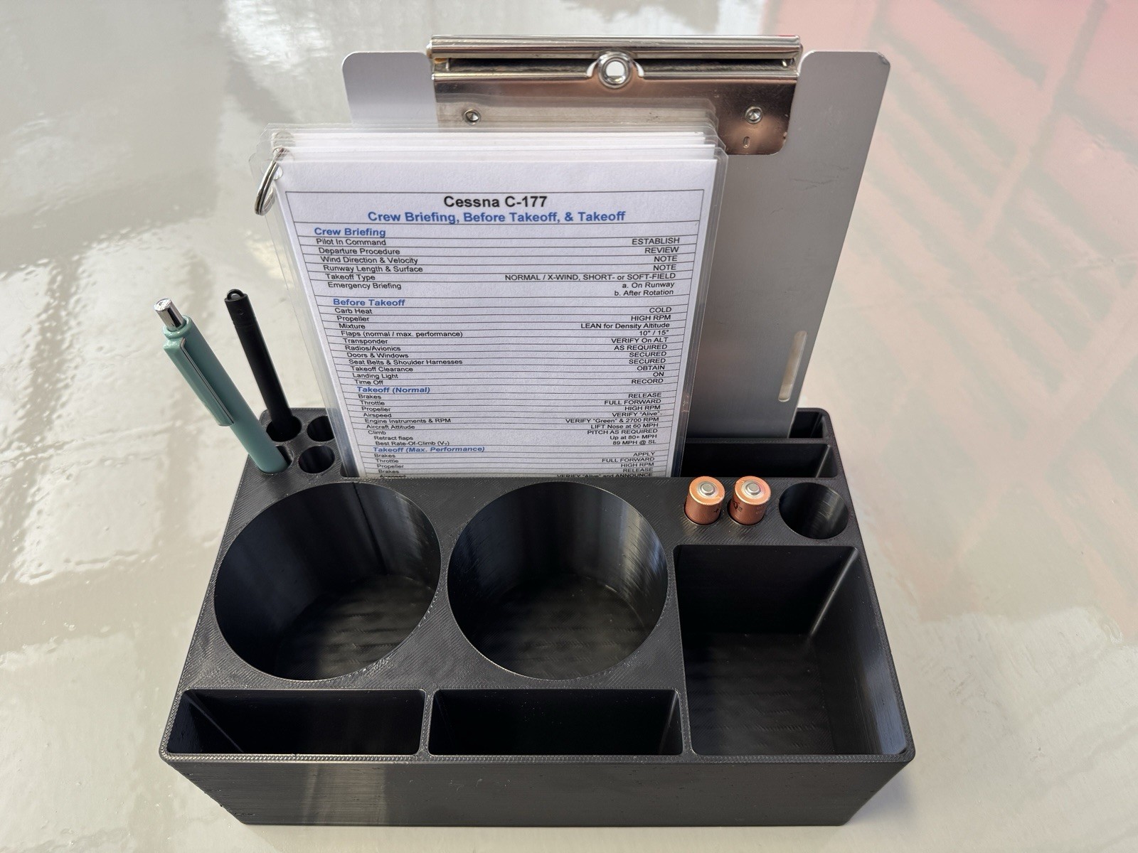 Pilot Cockpit Organizer Tray | Cessna, Piper, iPad Holder, Aviation Storage