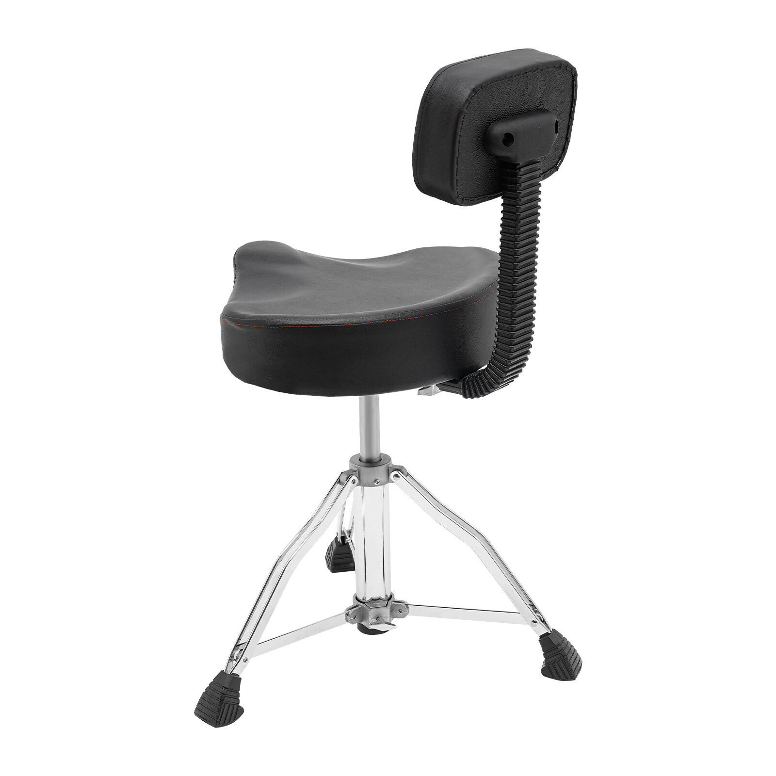 Drum Stool with Backrest Height Adjustable Drum Stool Pneumatic Drum Chair Black