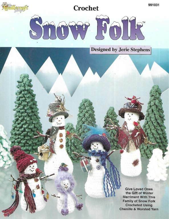 NEW CROCHET SNOW FOLK SNOW FAMILY & TREES TOO CUTE!!!