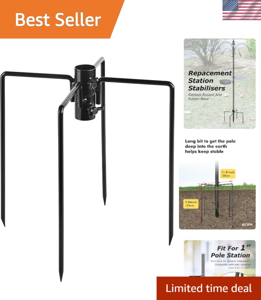 Replacement 4-Prong Base for 1" Bird Feeder Stations - Secure Your Feeders!