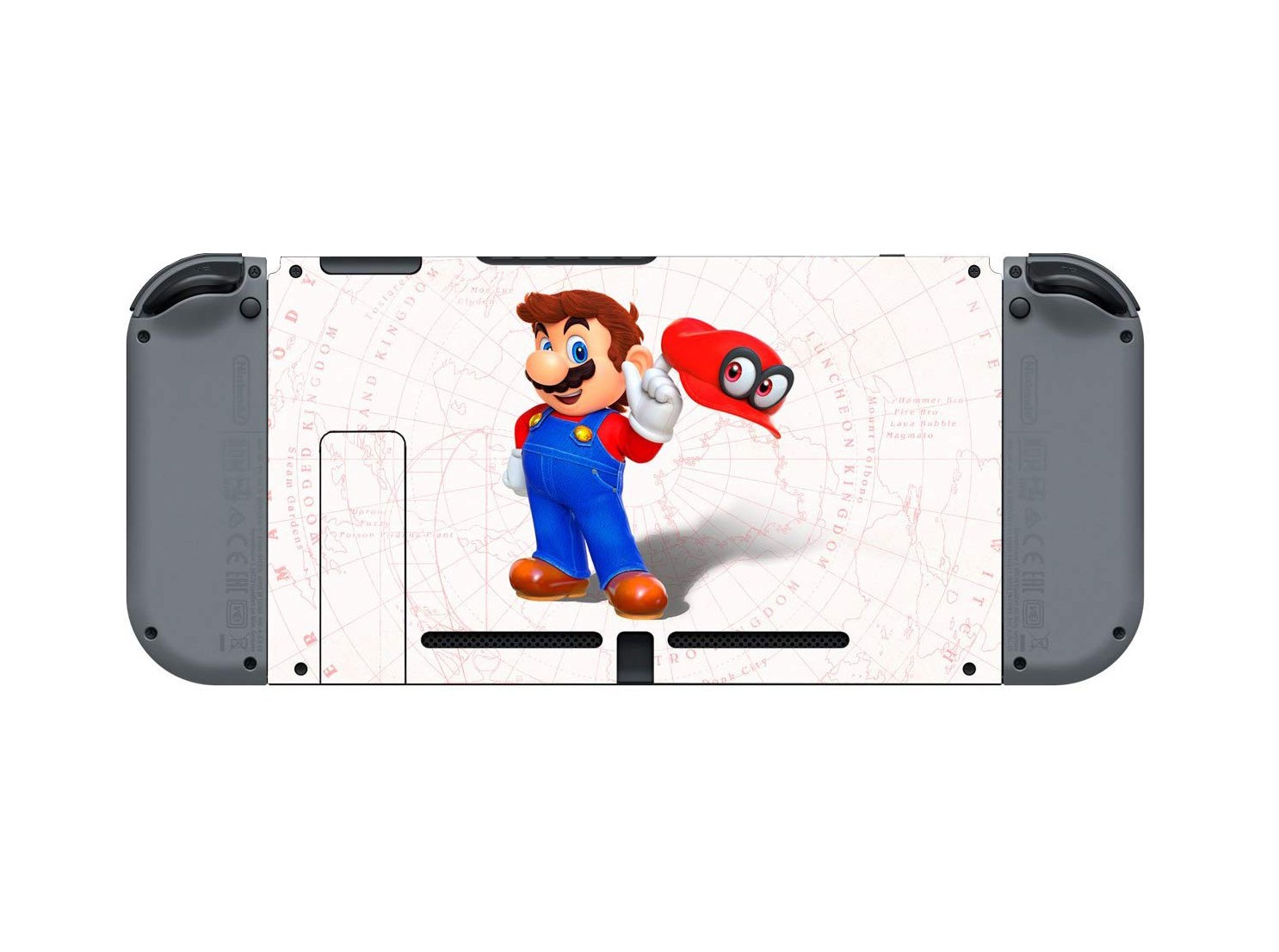 NEW SUPER MARIO ODYSSEY Nintendo Switch Skin Decal Set Adhesive Sticker Wrap HTF