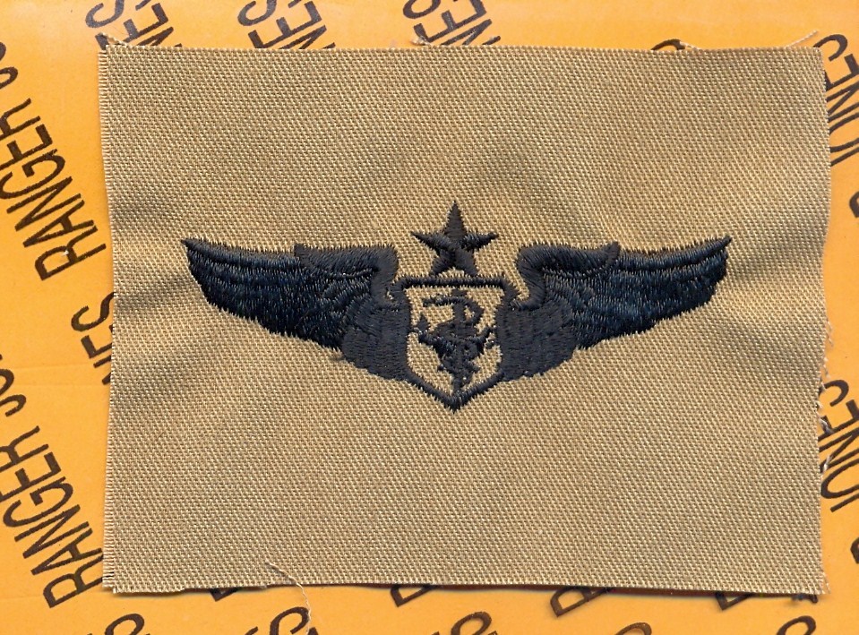USAF Air Force Senior Flight Nurse Qualification wing badge desert patch