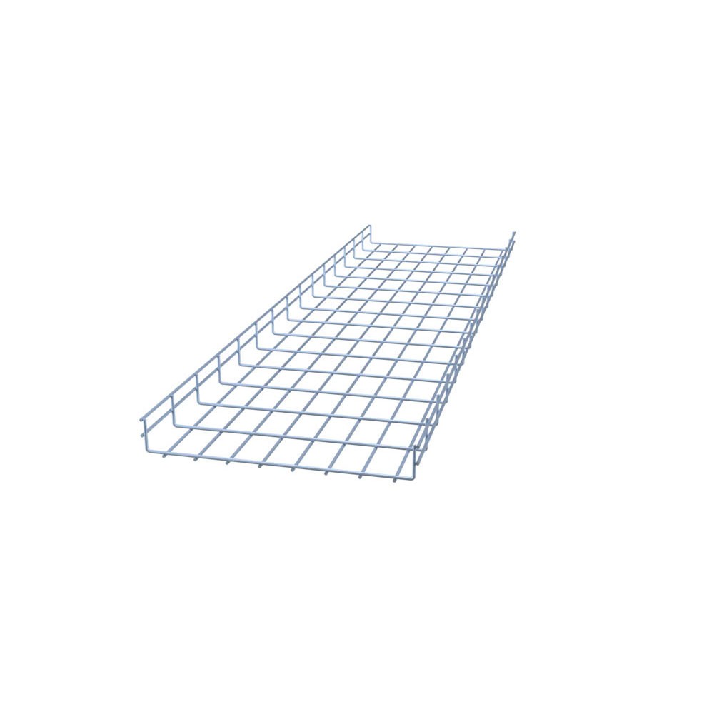 NavePoint Electro Zinc Plated Wire Mesh Cable Tray, 15.75"W x 1.97"D x 59.06"L