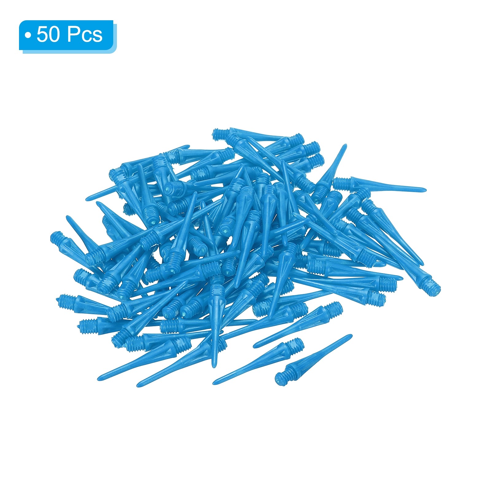 Plastic Dart Tips, 50 Pack 2BA Thread Soft Dart Tips Plastic Tip, Blue