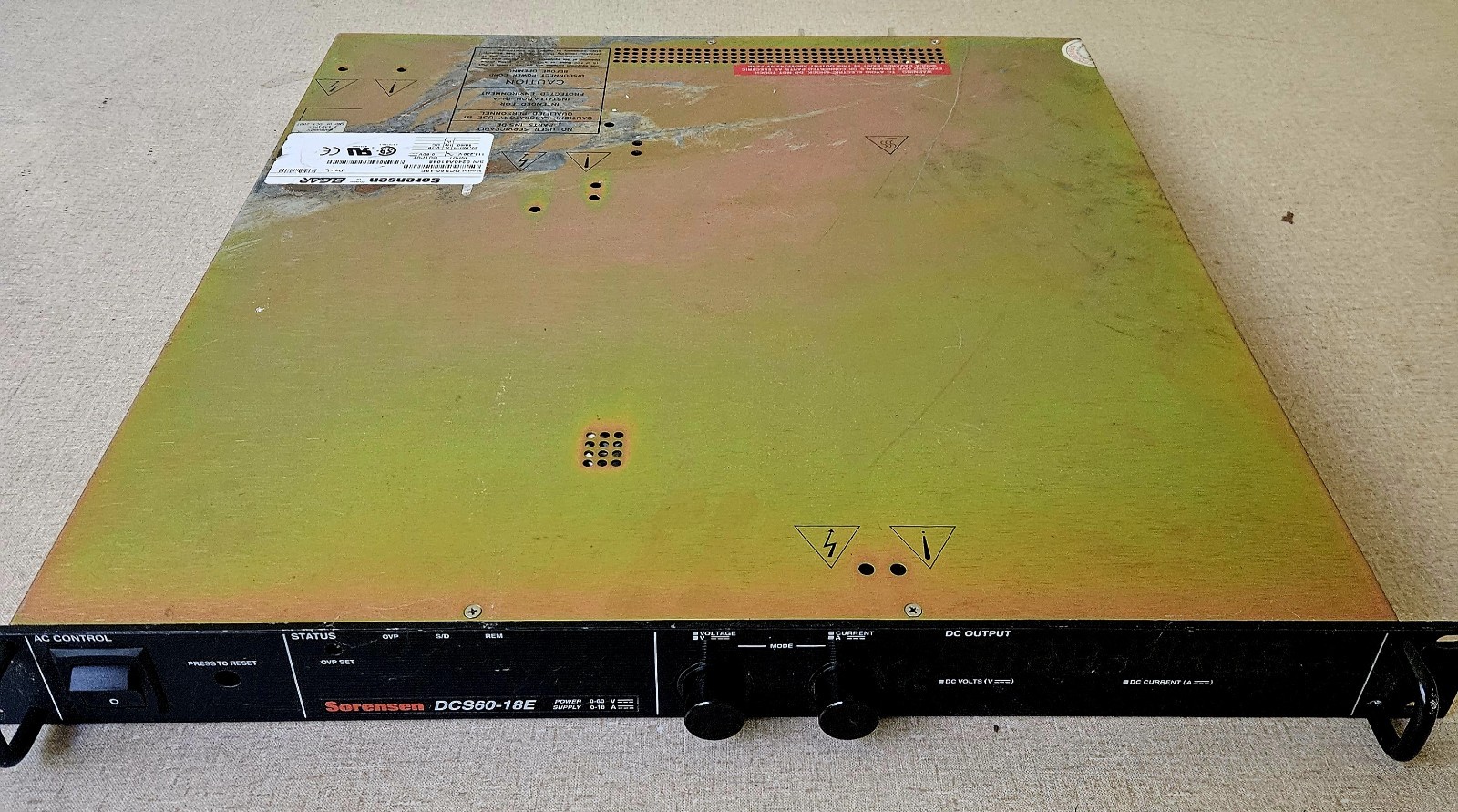 SORENSEN DCS60-18E DC POWER SUPPLY 60V 18A 1000 WATT DCS 60-18E