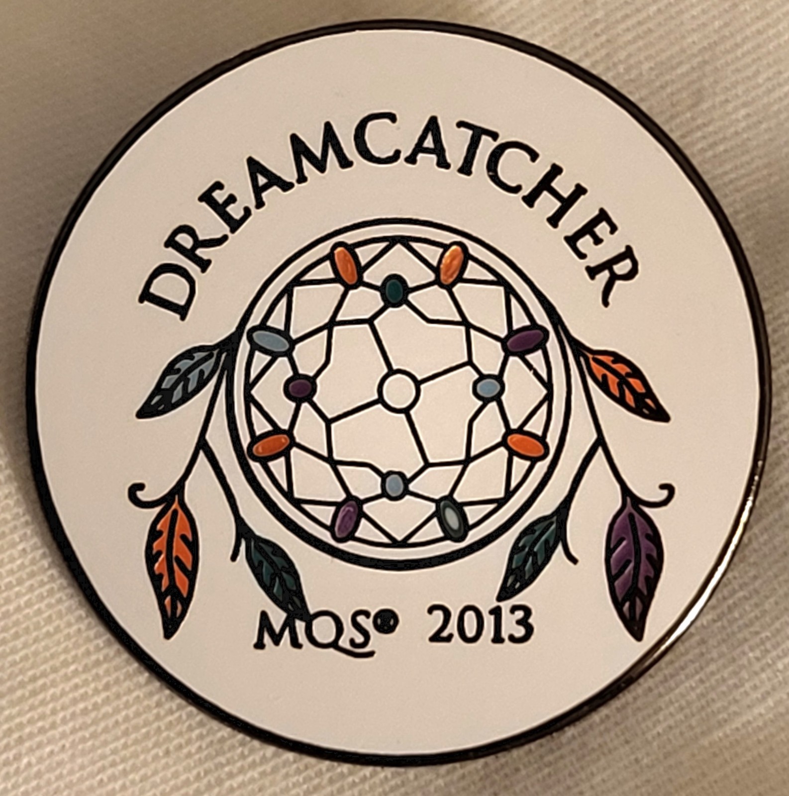 Dreamcatcher MQS 2013 Machine Quilters Showcase Pin 1" Wide Sewing Quilting Craf