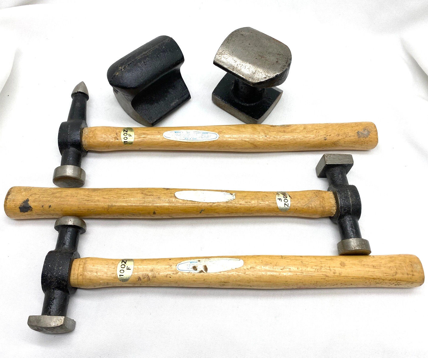 5 Piece Professional Auto Body 3 Hammers & 2 Dolly Set Fix Car Dents Tools