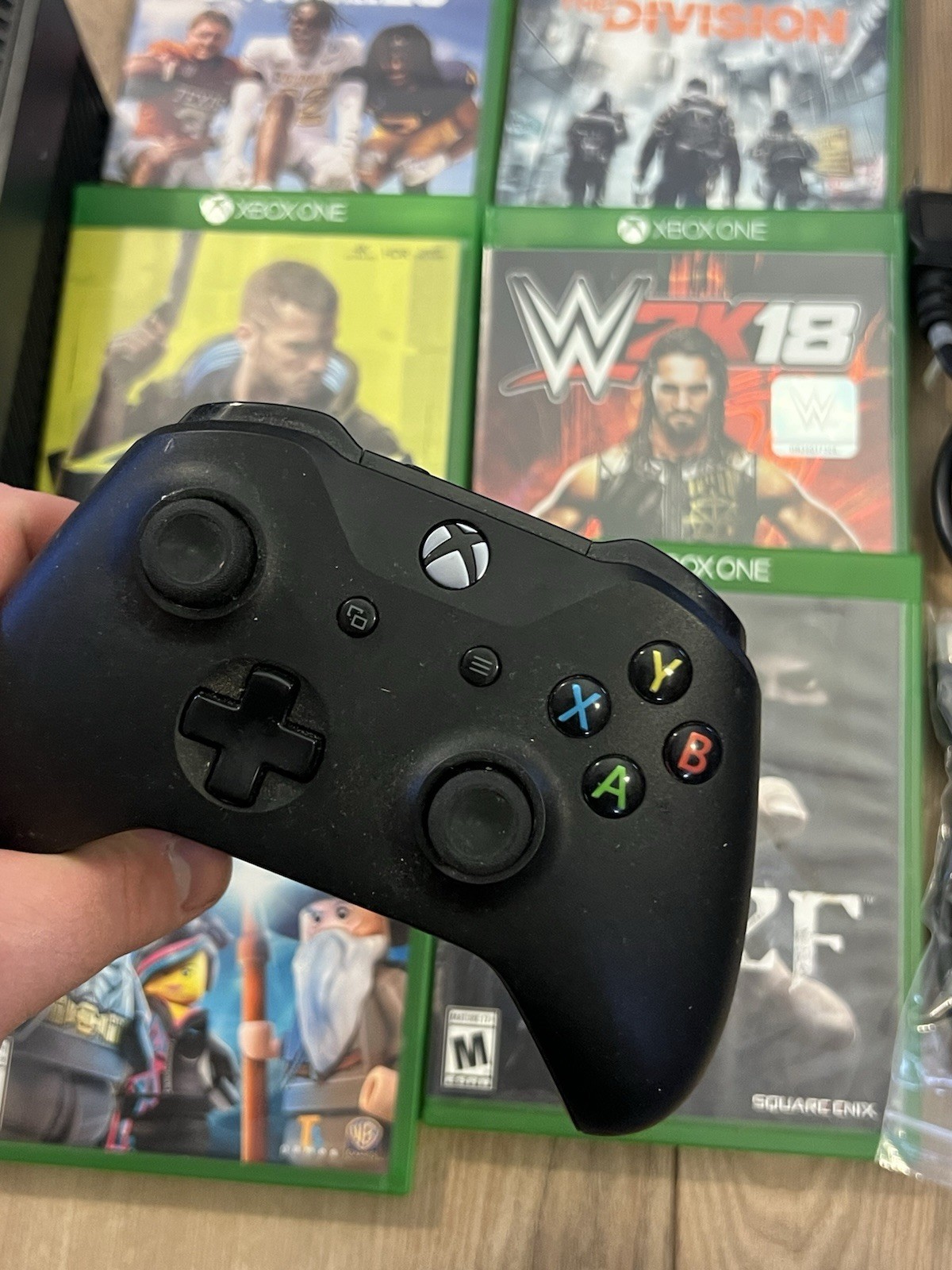 Xbox One 1540 500GB Console Bundle w/ 10 Games Controller Tested Works Black