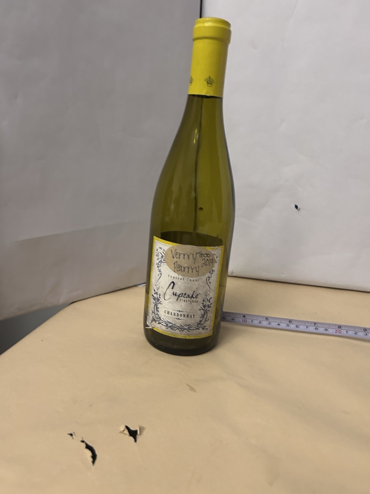 Empty Used Amber Glass 750mL Bottle Cupcake Vineyards no cap/top