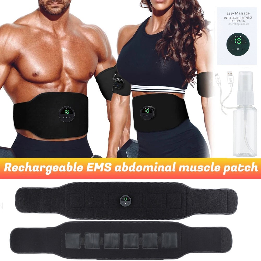 Electric EMS Abdominal Muscle Toning Trainer ABS Stimulator Toner Fitness Belt