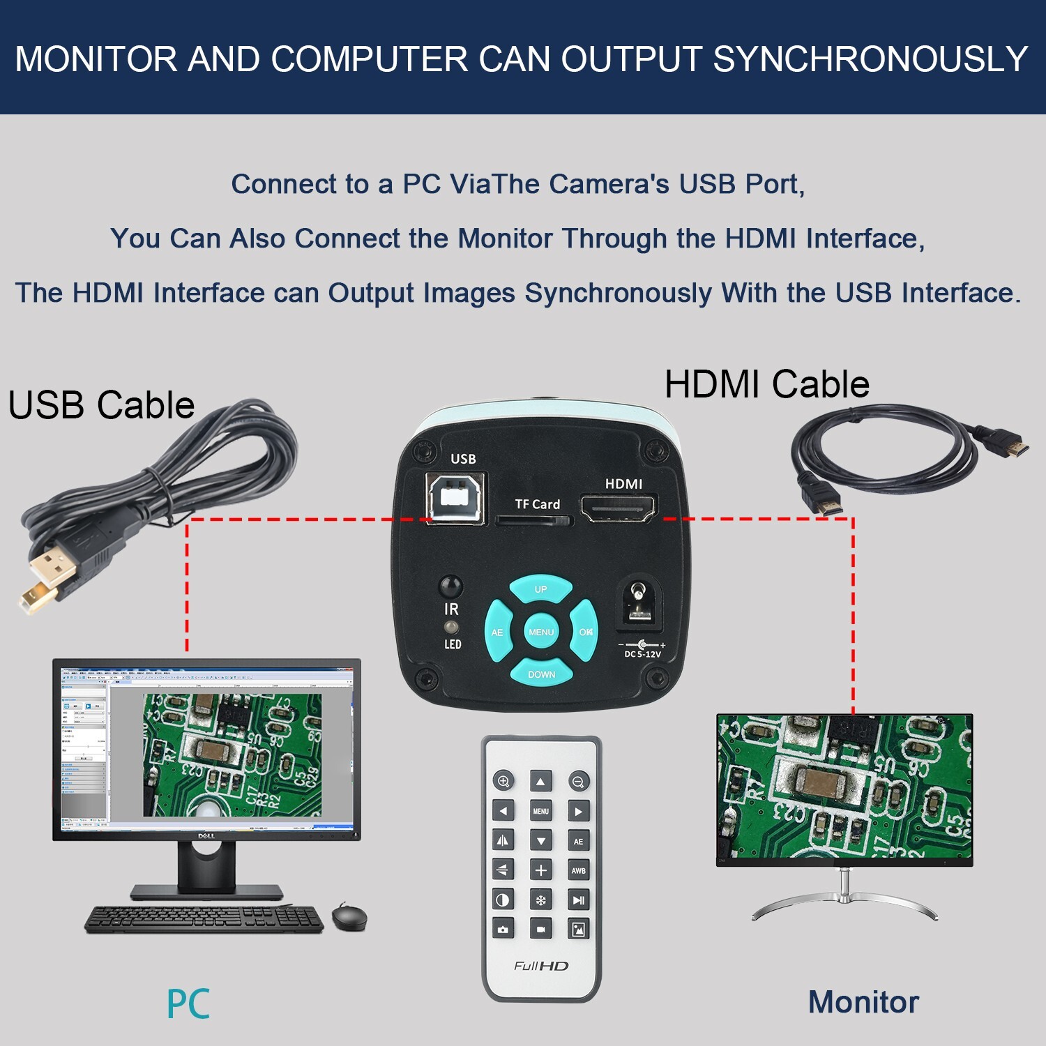 KOPPACE 130X Electron Microscope 2 Million Pixels HDMI High-Definition Camera