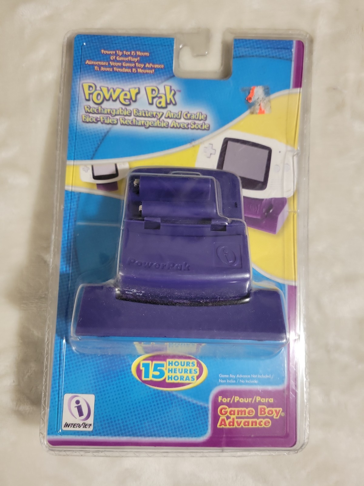 Power Pak Rechargeable Battery & Cradle for Nintendo Game Boy Advance New GBA