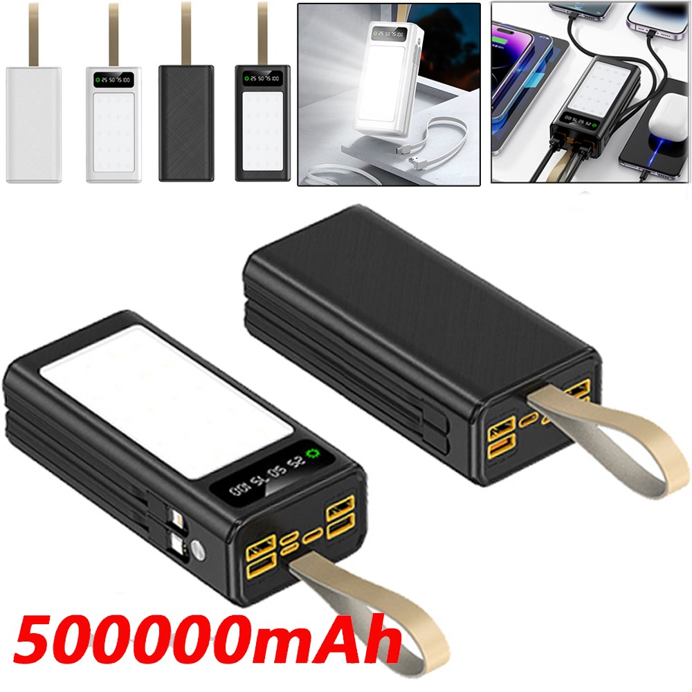 New 500000mAh Power Bank Portable External Battery Backup Charger For Cell Phone