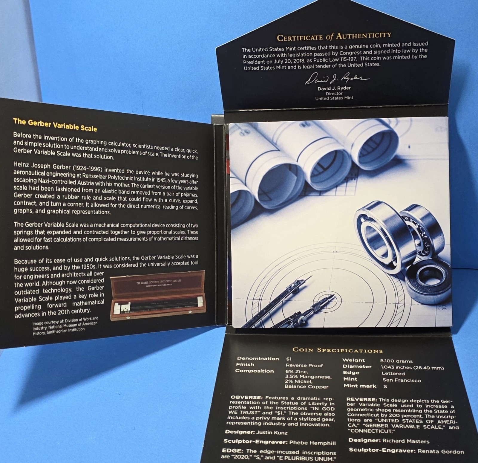 2020 S American Innovation $1 Reverse Proof - Connecticut