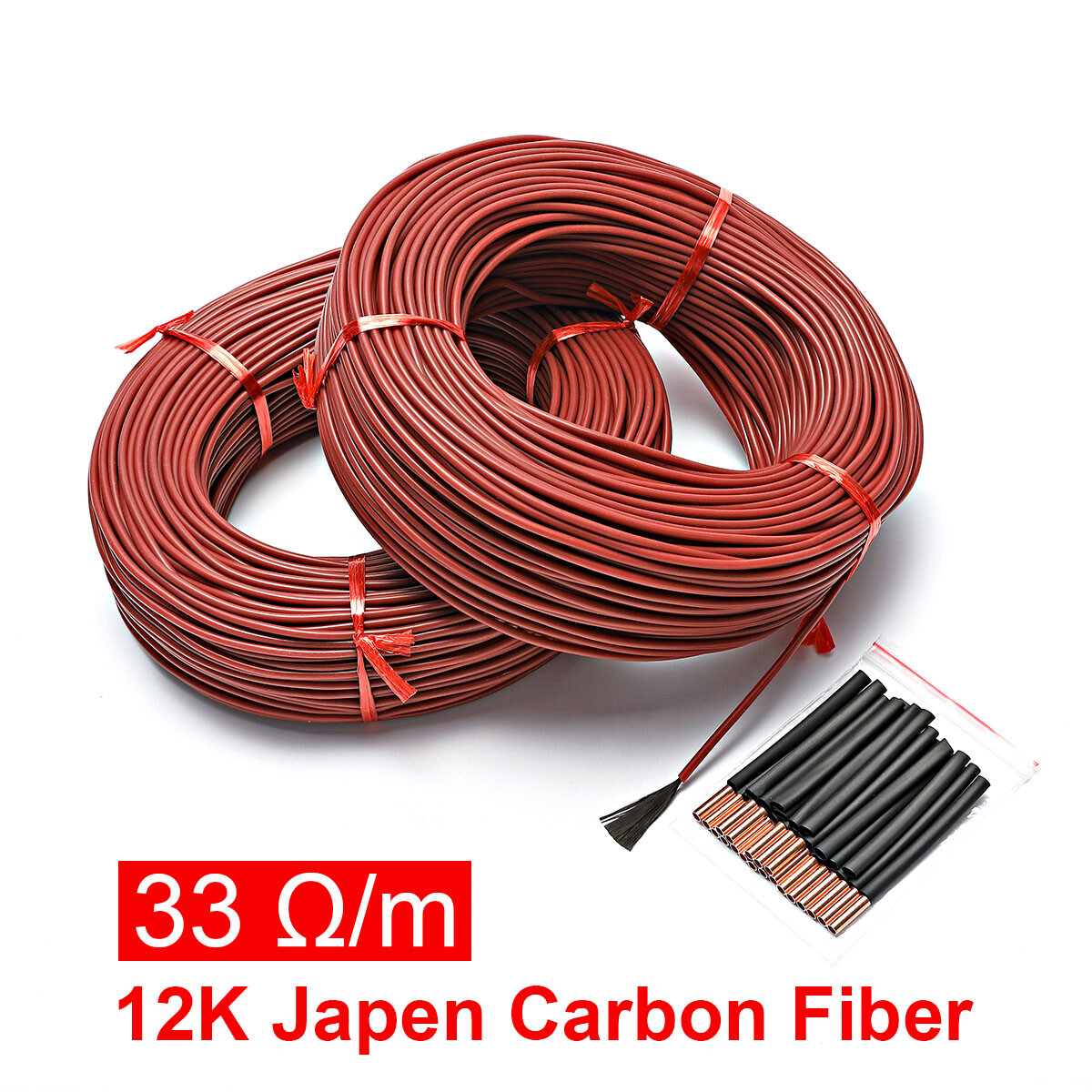 100M 12K Heating Carbon Fiber Floor Wire Warm For Underfloor Infrared 220V 33