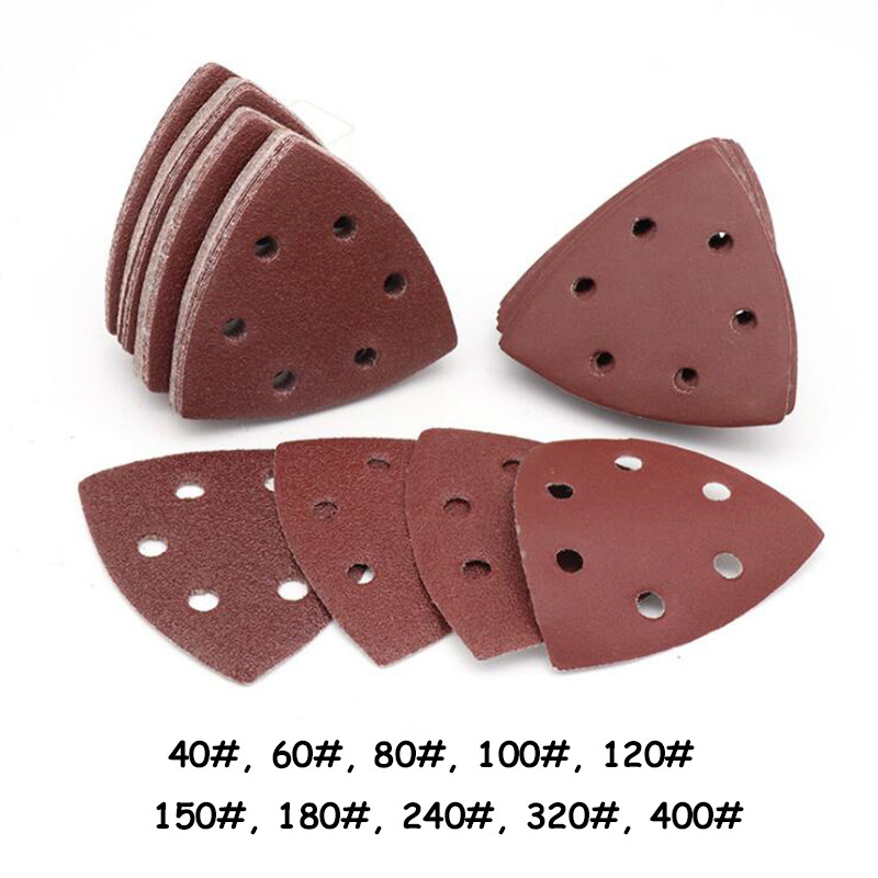 Hook and Loop 90mm Detail Palm Sanding Sheets / Mouse Triangular Sandpaper Pads