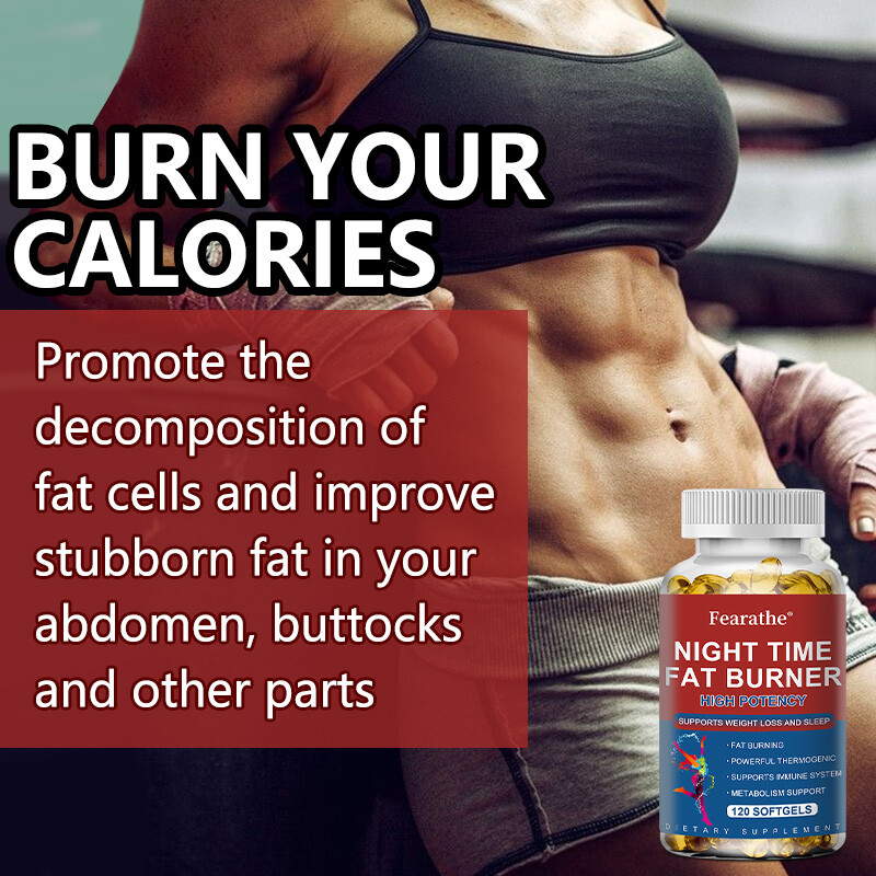 Night fat Burner 500mg, reduce abdominal fat and slim down, 120 capsules