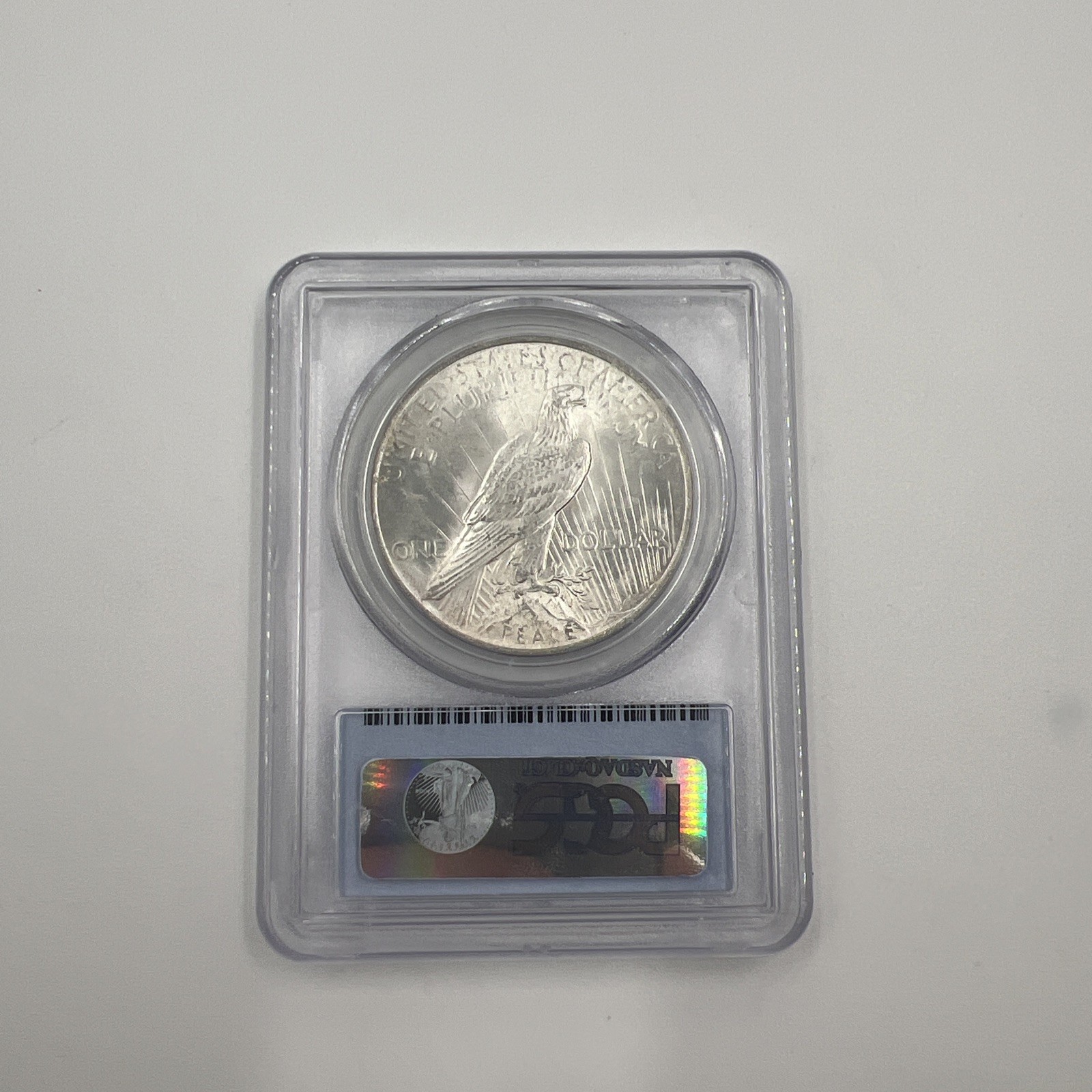 1923 U.S. $1 Peace Silver Dollar PCGS MS63 ~ Gold Shield