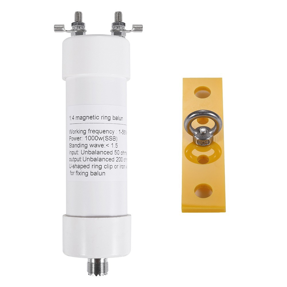 New 1000W High Power 1:4 Balun Unbalanced To Balanced 50 Ohm To 200 Ohm