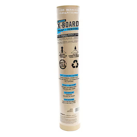 Trimaco 12375 Floor Protection, 35 In W X 50 Ft L, 22 Mil, Paperboard, Brown,