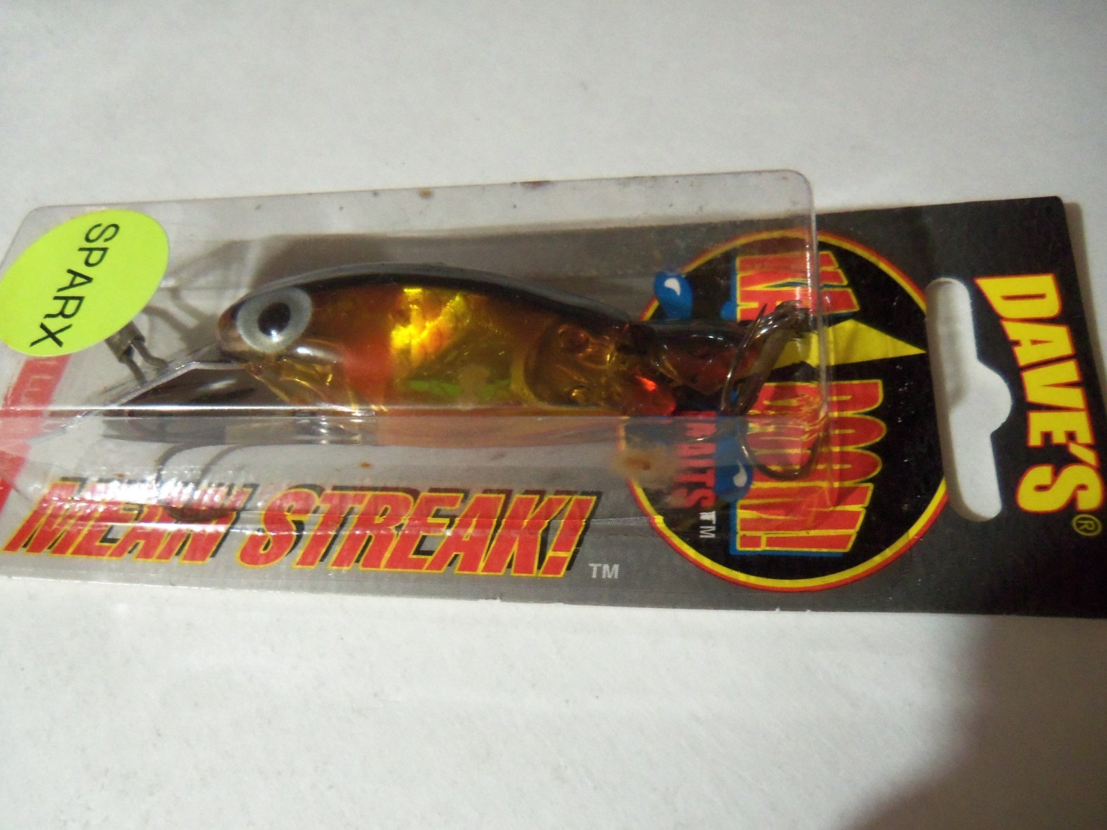 1 Dave's Ka-Boom Jointed Mean Streak Lure MSR03-59 Sparx Golden Shiner NIP