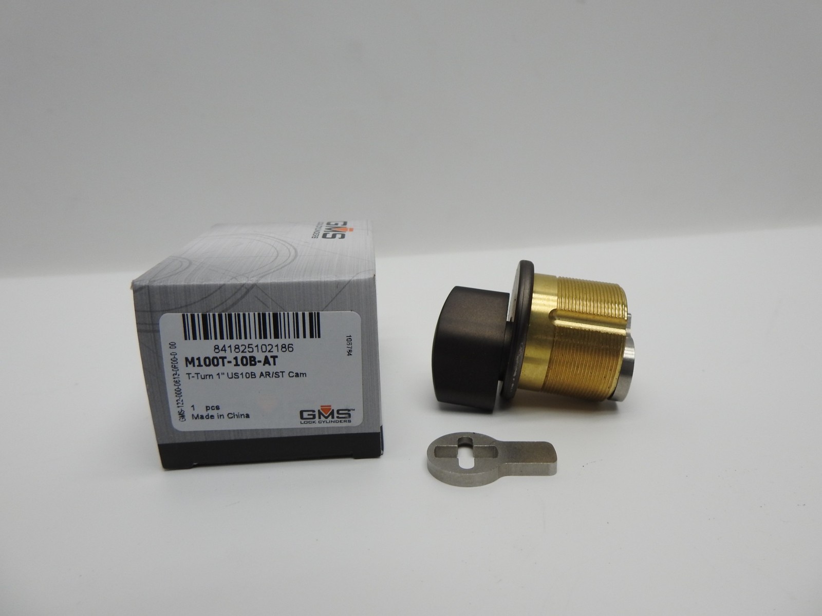 GMS M100T 10B Thumb Turn Mortise Cylinder 1" Oil Rubbed Bronze M100T-10B-AT