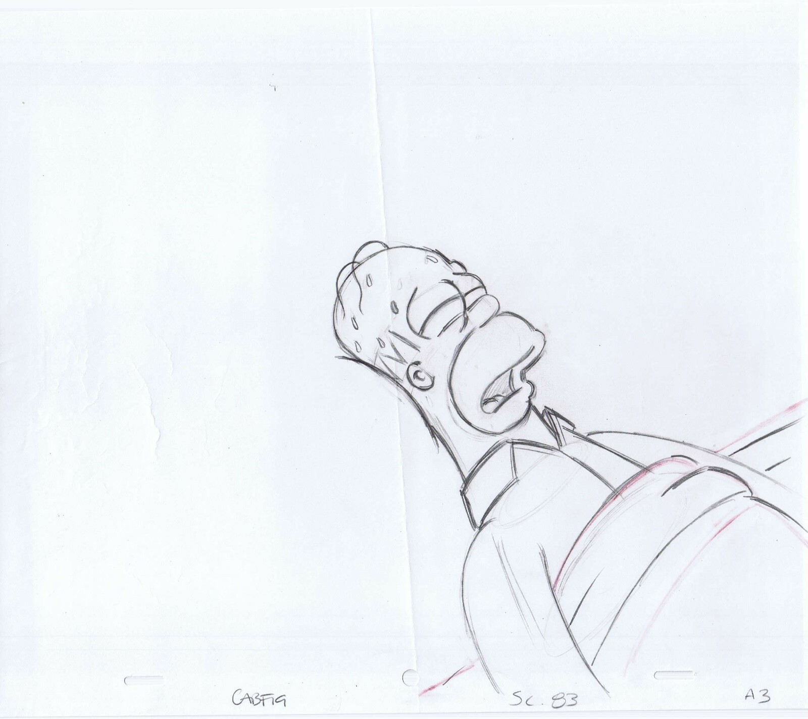 Simpsons Homer Original Art Animation Production Pencils GABF19 SC-83 A3