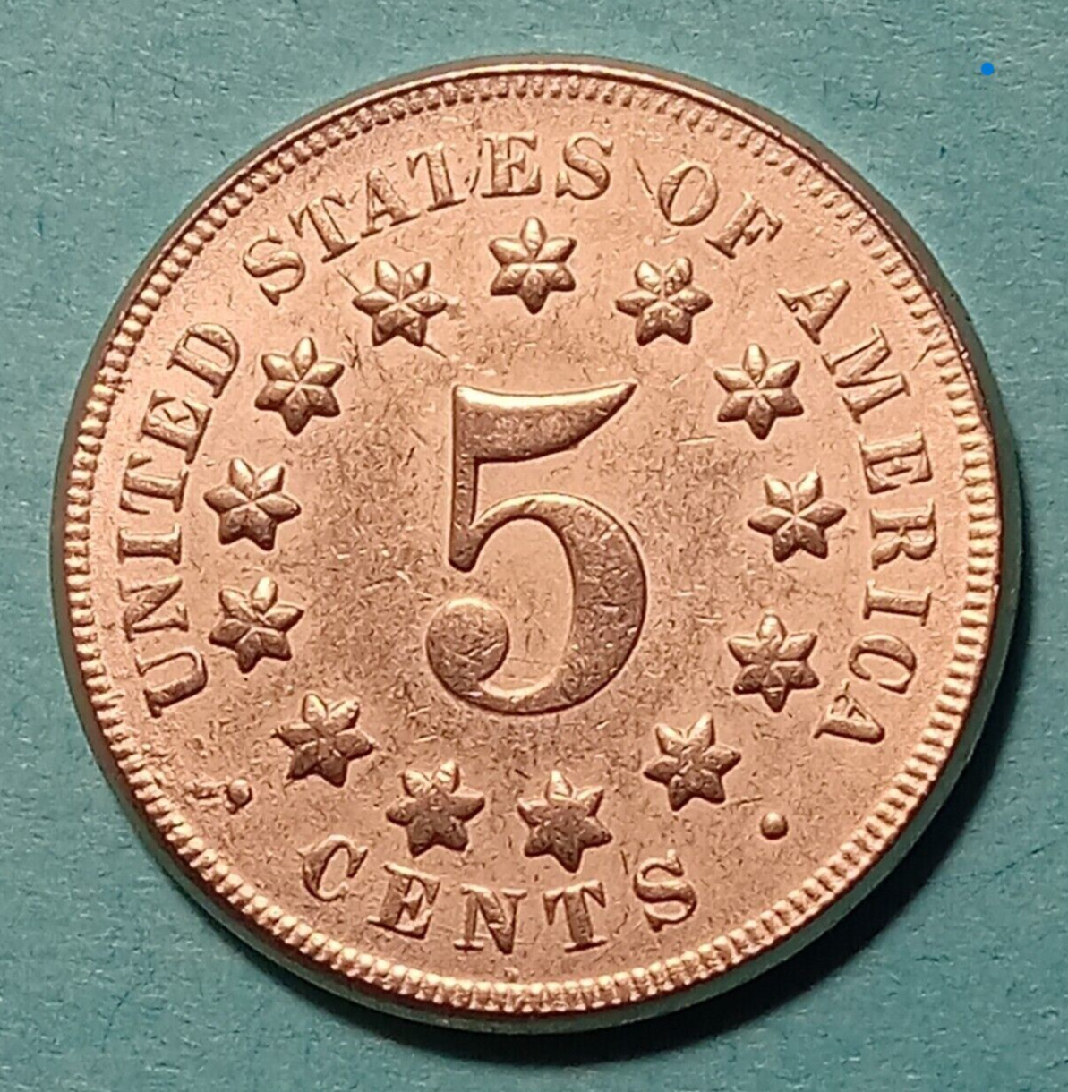 US 1878 Shield Nickel Five Cent Exonumía Fantasy Token.
